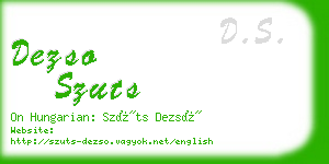 dezso szuts business card